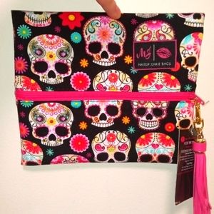 *Small* Sugar Skulls Makeup Junkie Bag